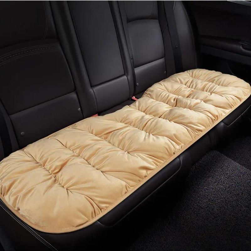 Solid Color Car Seat Cover, 1 Count Non-slip Soft Car Seat Cushion, Durable Plush Car Seat Pad, Universal Car Interior Accessories for All Seasons 0