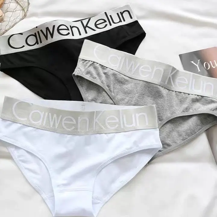 Quần lót cotton nữ & Tomboy caiwenkelun cạp xám 5cm cao cấp với thiết kế thông hơi, kháng khuẩn, thấm hút mồ hôi. 3