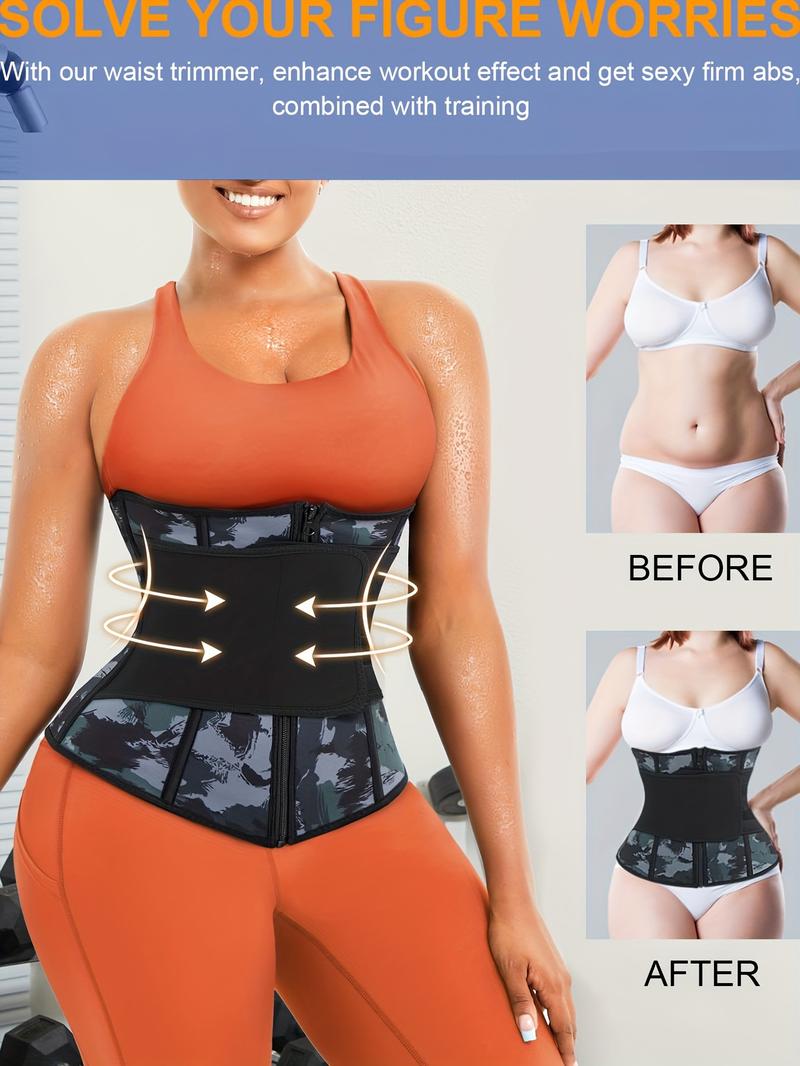 TikTok Shop Women Waist Trainer Cincher Corset Abdomen Control Workout Sweatband Slimmer Belly Belt Weight Loss Sport Girdle Belt Shapewear Womenswear