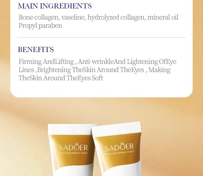 Product Introduction of Kem Mắt Collagen, SADOER, Chống Lão Hóa, Giảm Nếp Nhăn, Quầng Thâm, Bổ Sung Retinol, 20g 22