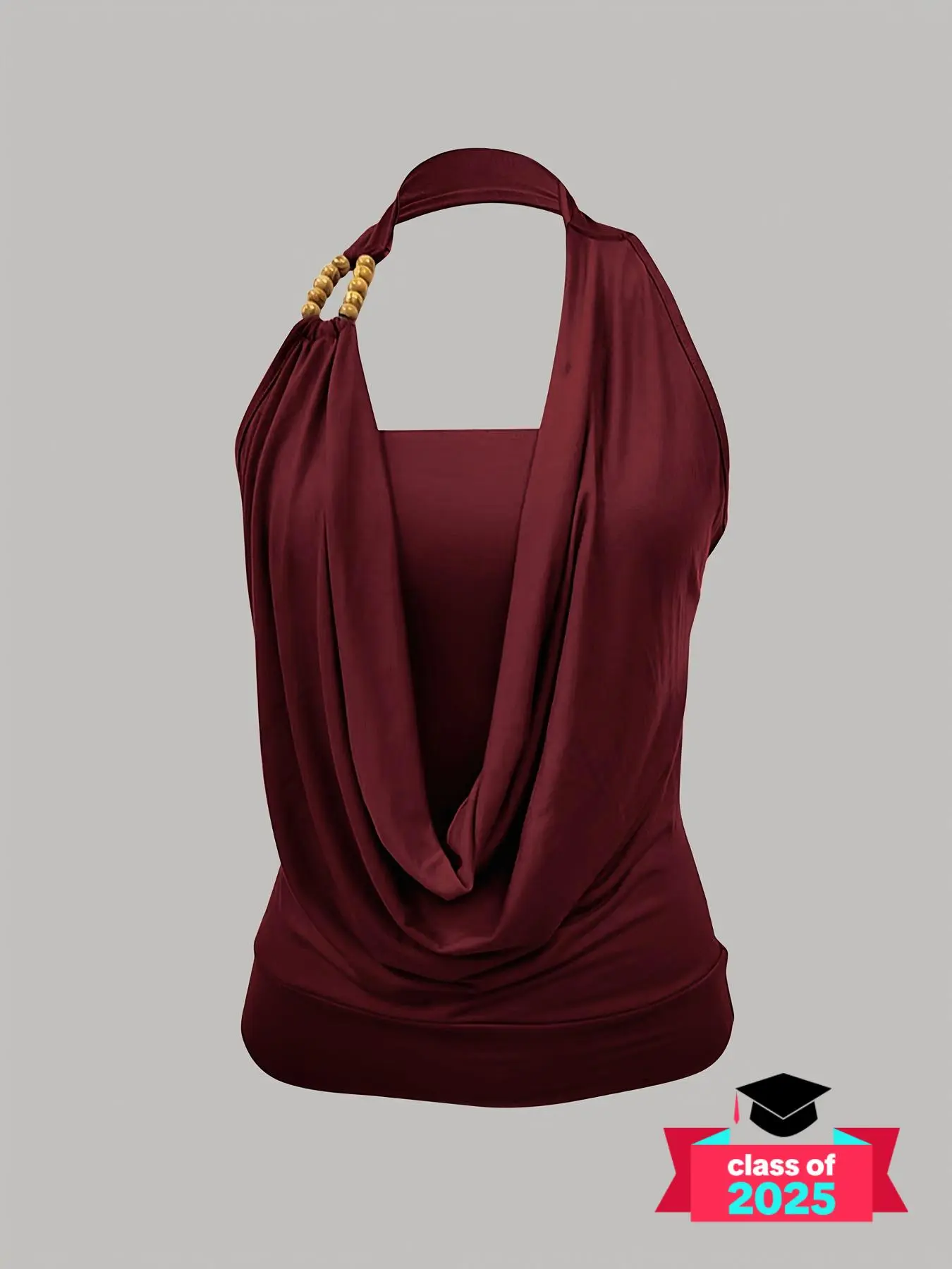 Women's Plain Beaded Decorated Tank Top, Casual Sleeveless Top for Daily Wear, Ladies Clothes for All Seasons, Womenswear