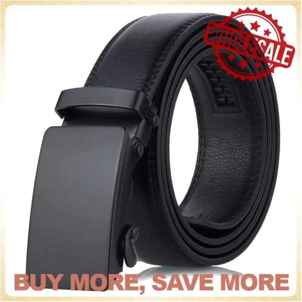 [Ready Stock] Tali Pinggang Lelaki Bergaya Luxury Men Formal Automatic Buckle Belt Elegant Matte Black