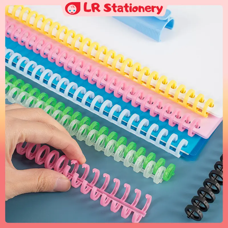 LR 30 Hole Loose-Leaf Plastic Binding Ring DIY Notebook Binding Spiral Rings For A4 A5 A6 A7 B5 Paper