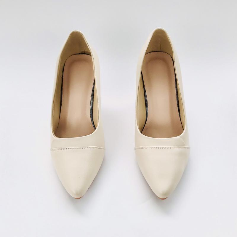 Giày Công Sở Kẻ Ngang Gót  5p và 7p Cao Su Nữ Shoes Hoa 1