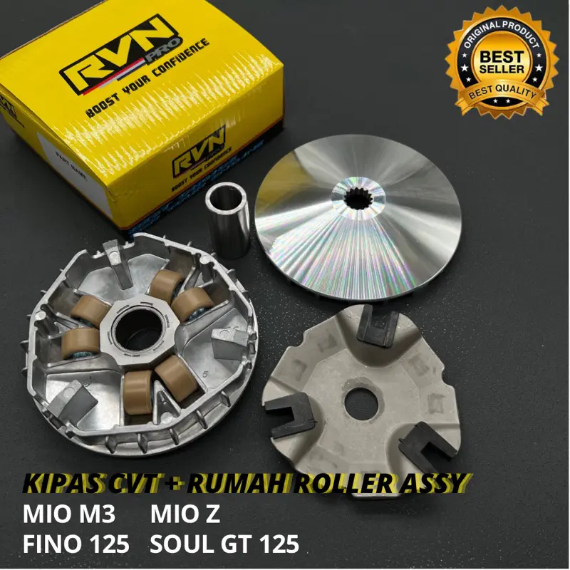 Rumah Roller Roler Assy Komplit + Kipas Cvt Mio M3 Fino 125 Soul Gt 125 X ride 125 ORIGINAL RVN