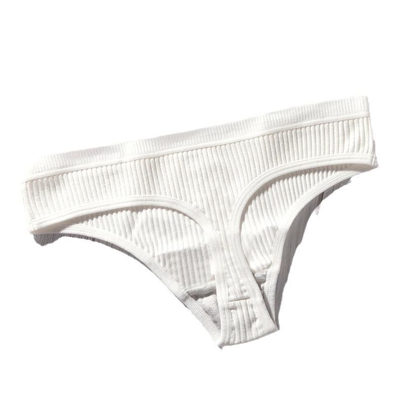 Women's 7 Pieces Solid Color Low Waist T-Back, Fitted Casual Brief Panties Suit, Women's Underwear, Women's  Underwear,, Cotton European and American Sexy Low Waist Women's  Breathable Underwear Simple Women's 4