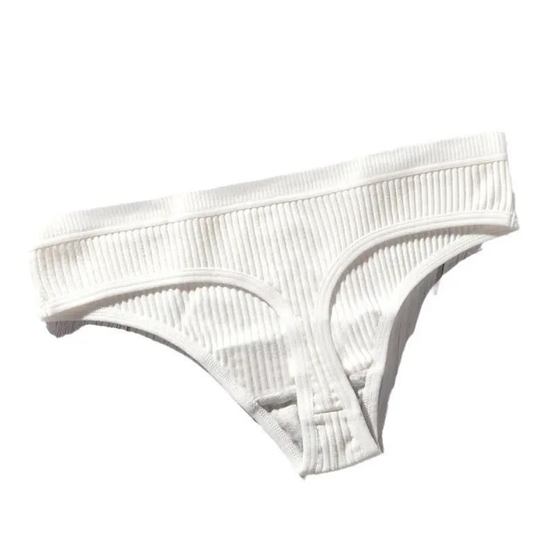 Women's 7 Pieces Solid Color Low Waist T-Back, Fitted Casual Brief Panties Suit, Women's Underwear, Women's  Underwear,, Cotton European and American Sexy Low Waist Women's  Breathable Underwear Simple Women's 4