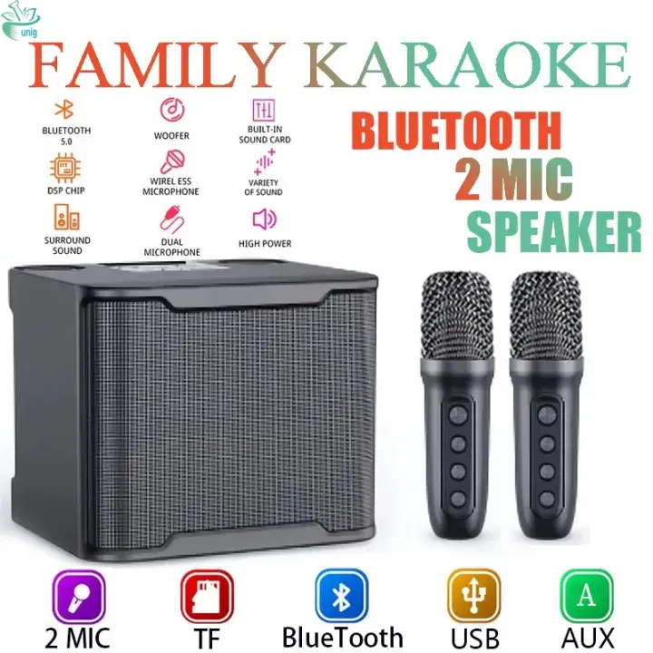 Speaker bluetooth karaoke 2 mic ys 203 speaker aktif bluetooth full bass subwoofer 3D Stereo TV AUX SPEAKER HF Bluetooth KTV Equipment wireless portable musik box bluetooth bass for Family Party