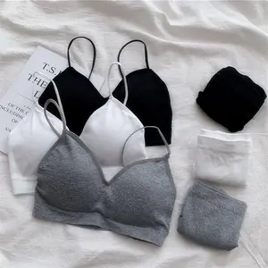 [KKgallery] Bra Set BH CD Wanita 1 Set Warna Polos Import Bahan Elastis 1135