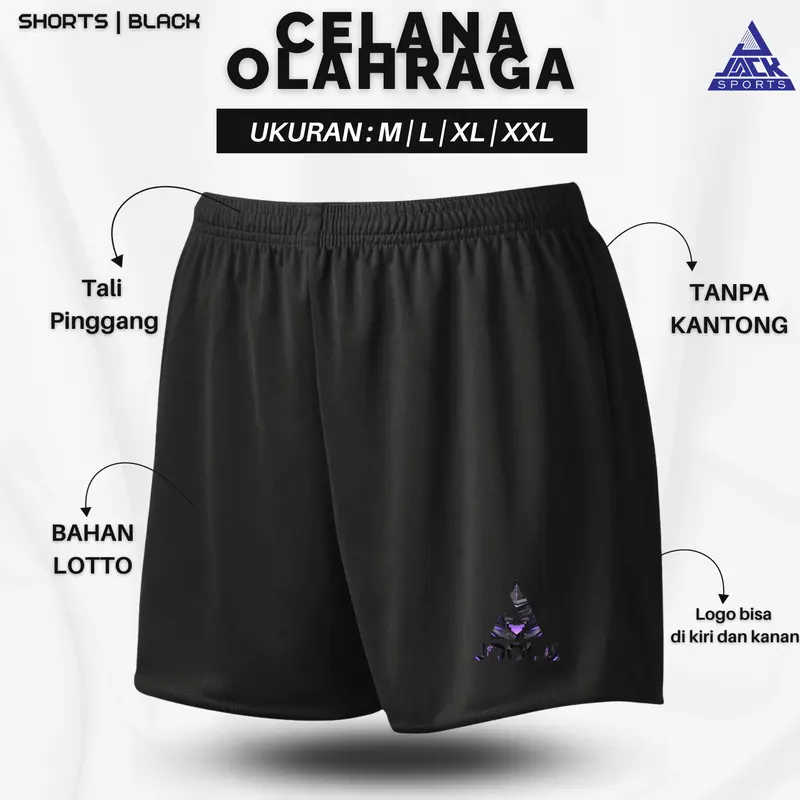 CTLJL-01 CELANA OLAHRAGA BAHAN LOTTO TANPA KANTONG CELANA BADMINTON CELANA FUTSAL CELANA VOLLY BAHAN PREMIUM BAHAN LOTTO 2