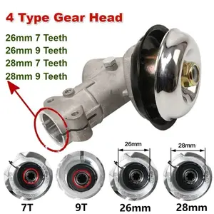 SILVER Gear case kepala pisau mesin potong rumput potong padi suri 9 2tak SURI 7 SEGI 4 4tak 318-328-431-435 GX31-35 26mm