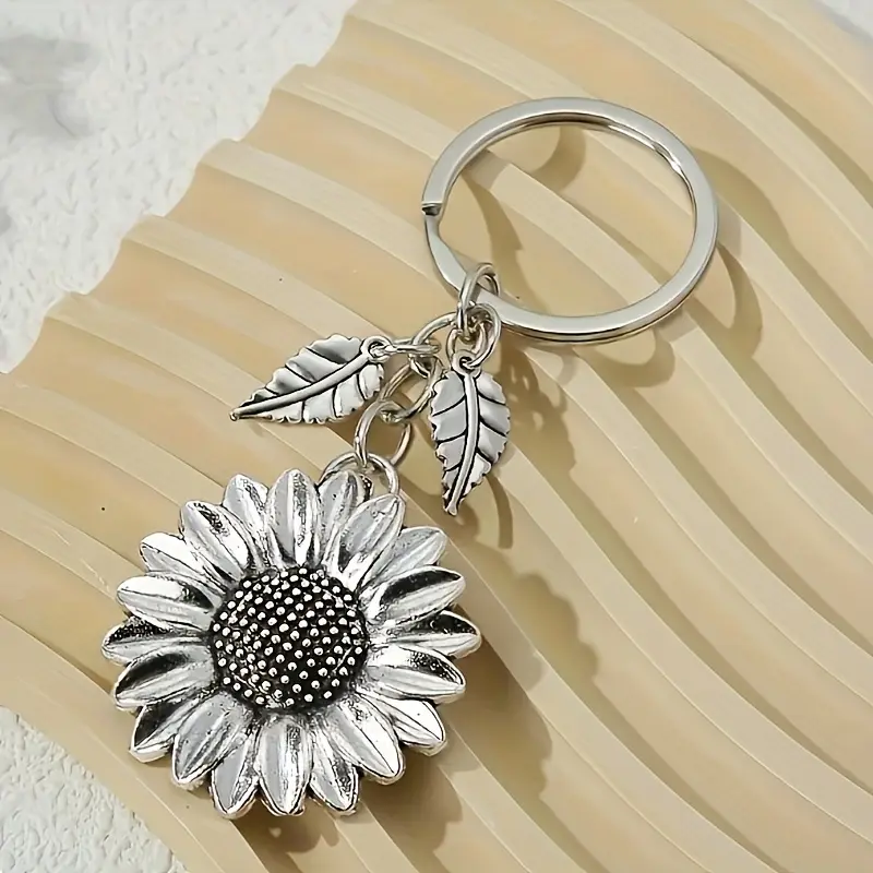 1pc Sunflower Keychain Cute Keychain Wallet Bag Backpack Car Pendant Headphone Accessory, Gift For Mom Friends 1