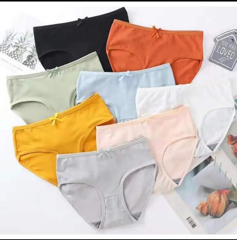 6PCS KOREAN PLAIN COTTON PANTY  A05/A06/A01/A10 Lingerie Womenswear Women Lady Comfort Innerwear