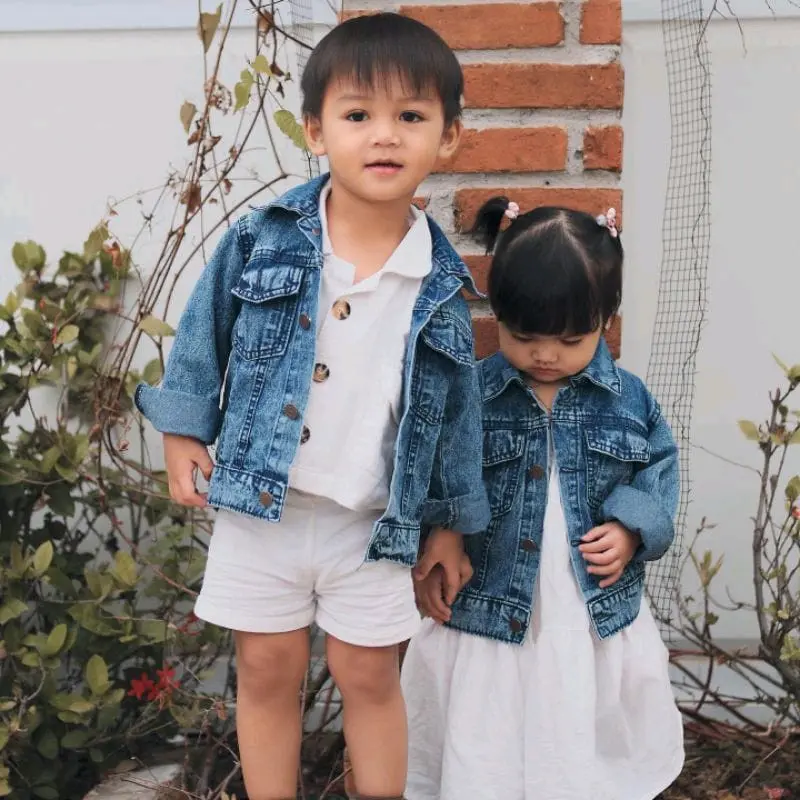 Jaket Jeans Anak Cewek Dan Cowok 1Tahun -6Tahun Laki-Laki Denim