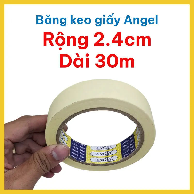 Băng keo giấy dài 30m, bề rộng 2.4cm và 4.8cm, keo dính tốt 1