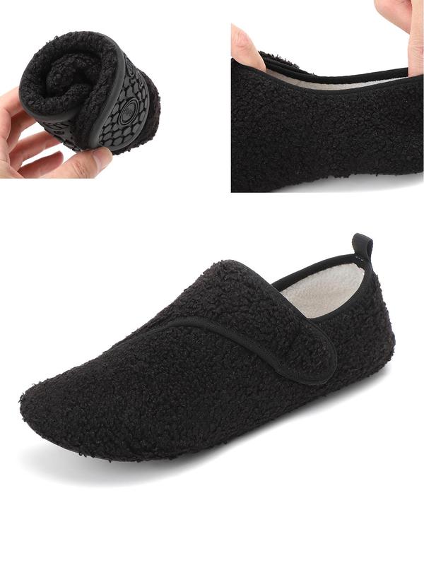 Women's Solid Color Non-slip Sports Slippers, Portable Warm Slippers for Home Travel Hotel, Sports Slide for Indoor & Outdoor Wear 7