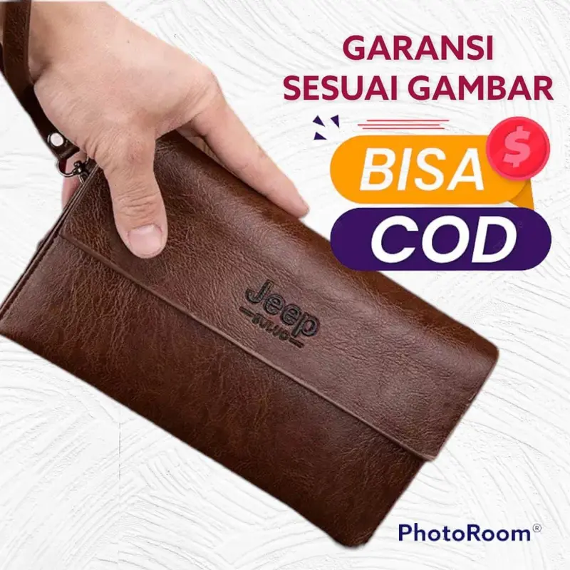 CLUTCH DOMPET KULIT IMPORT HANDBAG PRIA WANITA 0