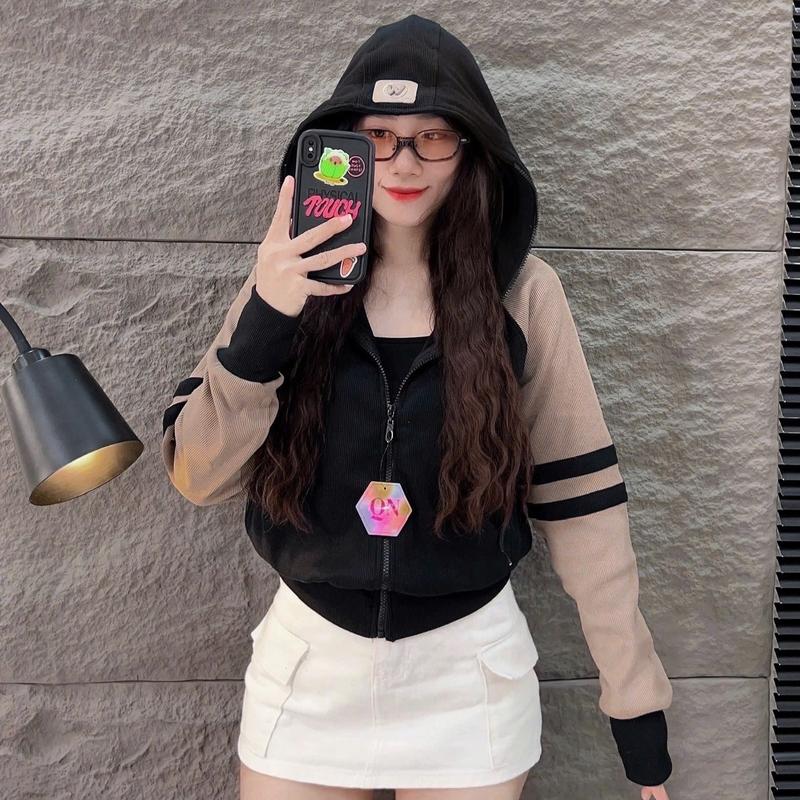 ÁO KHOÁC CHỐNG NẮNG RAPLAN COUPLE MIX MÀU CHẤT THUN GÂN DÀY DẶN Nữ