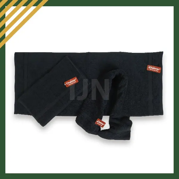 Chalmer Handuk Salon Hitam Black Tebal 35x80 Handuk Salon Lusinan Handuk Salon Murah - IJN PLAZA Towel 1