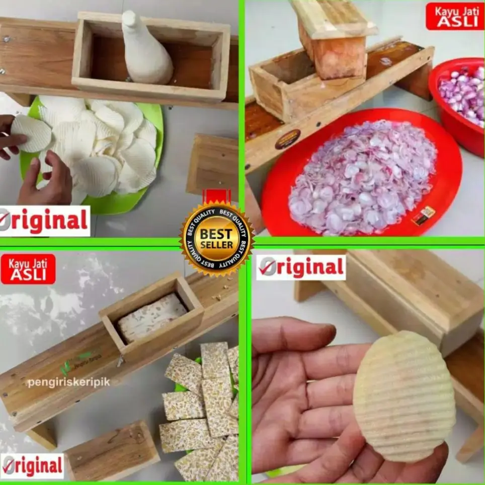 (READY STOK) Pengiris Serbaguna || Pengiris Keripik || Pengiris Bawang Kayu JATI ASLI