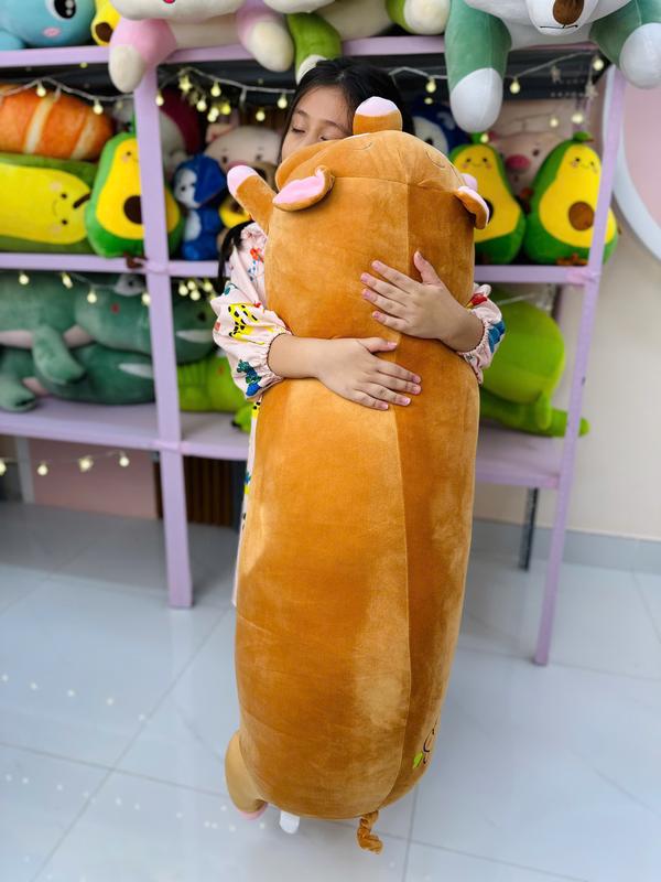 Gấu Heo mắt híp size 1m1 - Gấu Bông Thú nhồi bông toy đồ chơi gấu heo Thú Bông Phát Nhạc Voi