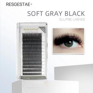 ต่อขนตา ทรงวงรี ผิวด้าน ทรงวงรี 0.15/0.20 ม. ขนตาปลอม แบนรากเดี่ยว นุ่มกว่า