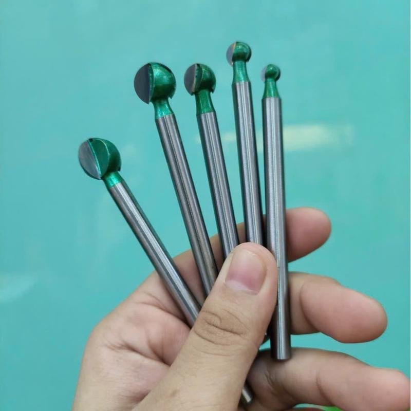 Mũi phá lũa mài phay phá tỉa gỗ nhựa đầu tròn cán 6mm mũi mài quả đào cốt 6ly đúng lắp máy mài khuôn hợp kim xịn kích thước 6ly đến 14ly