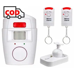Alarm Rumah Anti Maling Sensor Gerak Detektor Infrared PIR 2 Remote Suara Nyaring Pintu Meja Tembok