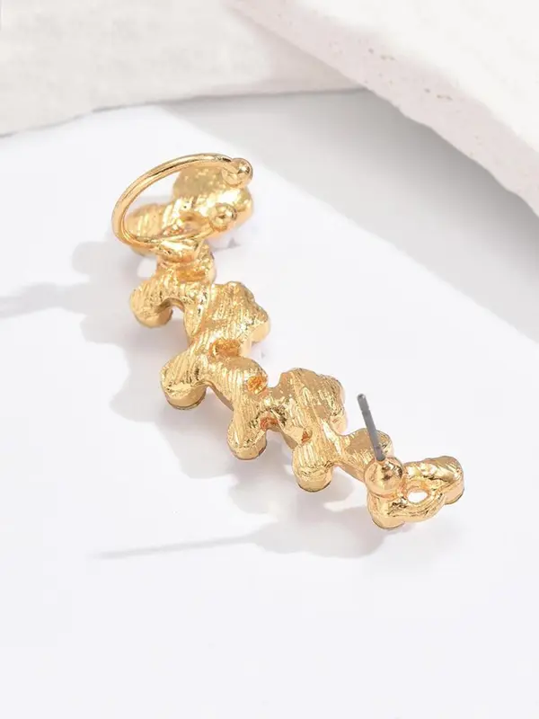 Jasmine Flower Design Ear Cuff, Fashionable Earrings for Women & Girls, Trendy All-match & Exquisite Jewelry for Birthday Gift 2