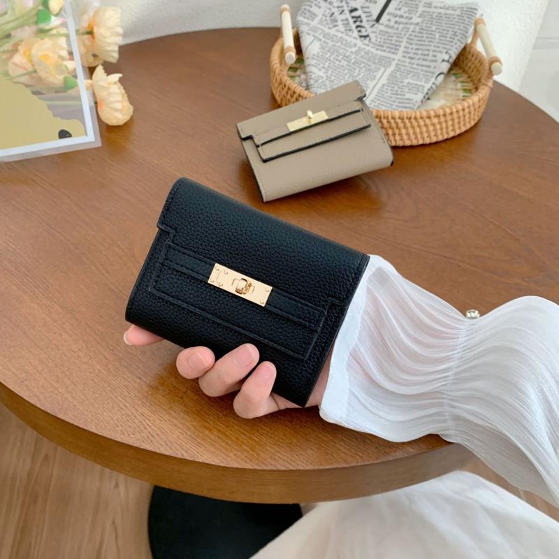 Ví Nữ, Cỡ Nhỏ, Cao Cấp, Gấp Gọn, Ví Cầm Tay Ngắn, Phong Cách Xuyên Biên Giới, Dành Cho Nữ Wallet Hình Chữ Nhật 3