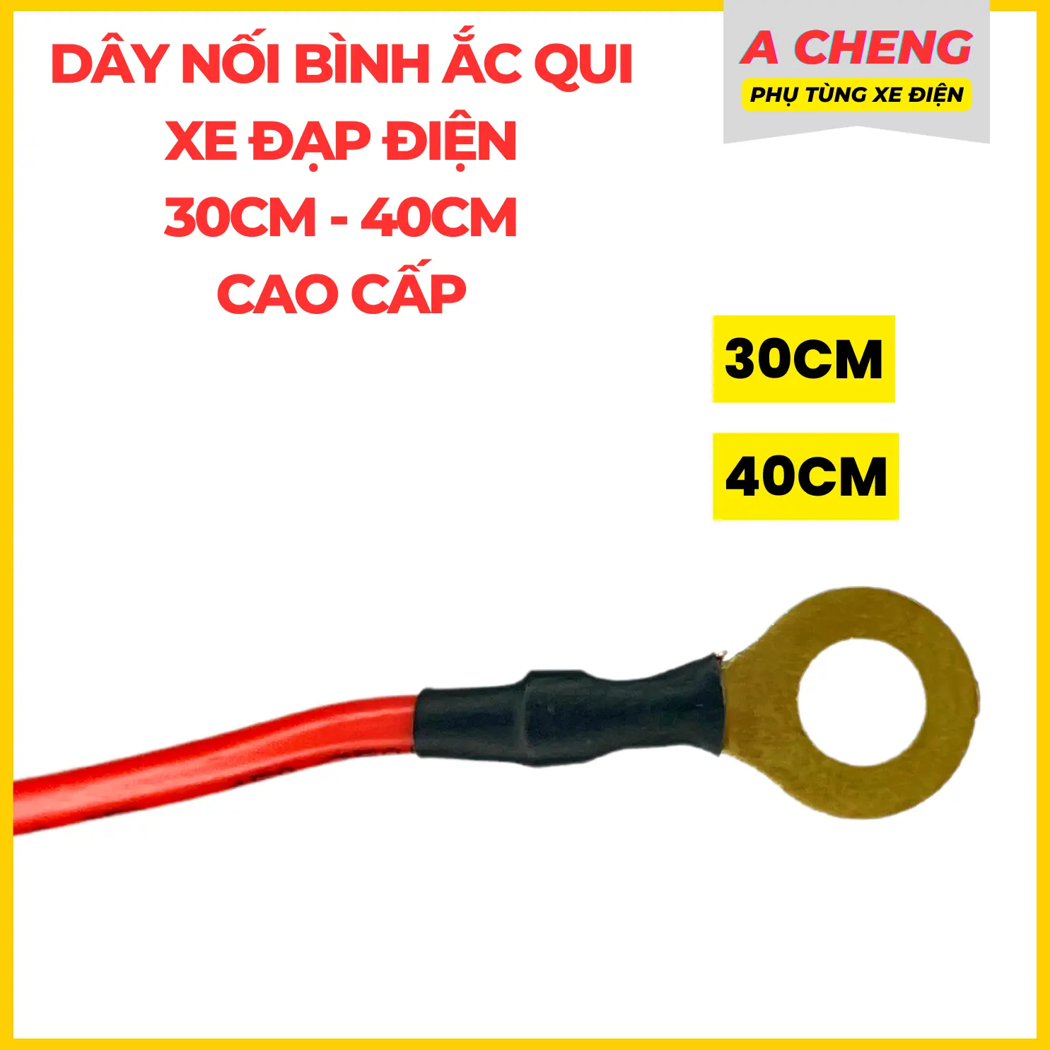 Dây Nối Bình Ắc Qui 30CM 40CM Cao Cấp