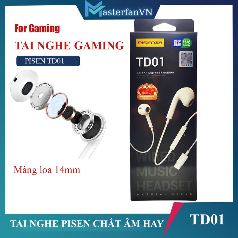Tai Nghe Có Dây Chân Type C Pisen TD01 Cho Android Âm Thanh Tuyệt Hảo Hỗ Trợ 99% Điện THoại Máy Tính Bảng Mic Nghe Gọi Đầy Đủ Earphone
