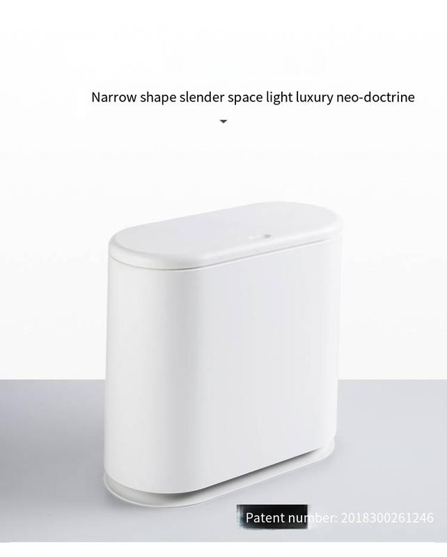 Product Introduction of Waste Bins Trash Can Press Type Double Plastic Living Room Slot Sanitary Bucket Bathroom Clutter Bucket Storage 6