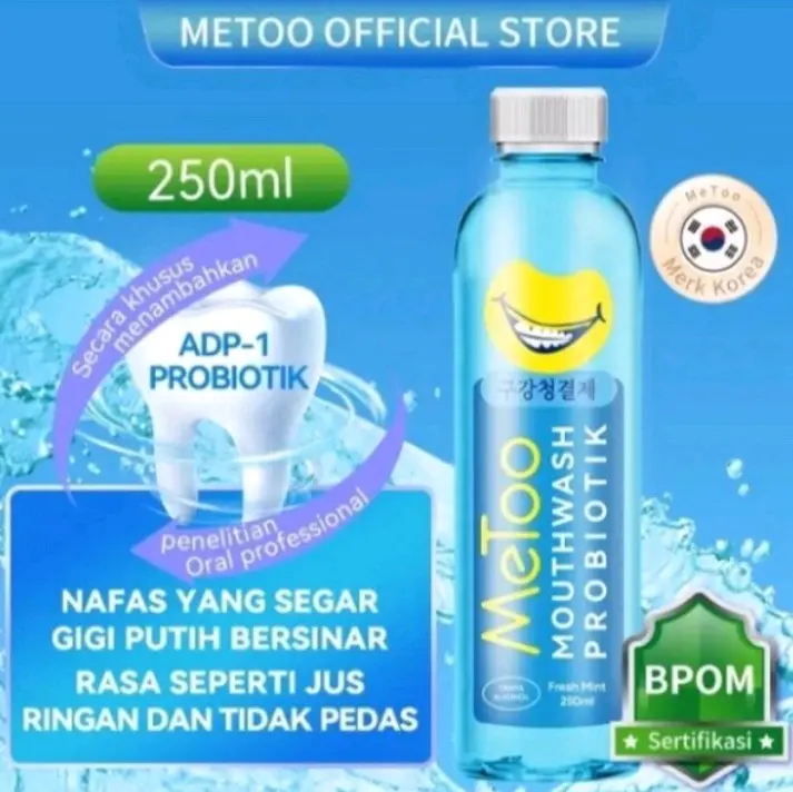 viral metoo mouthwash probiotik 100ml membuat nafas lebih segar Kumur Membersihkan Mulut 2