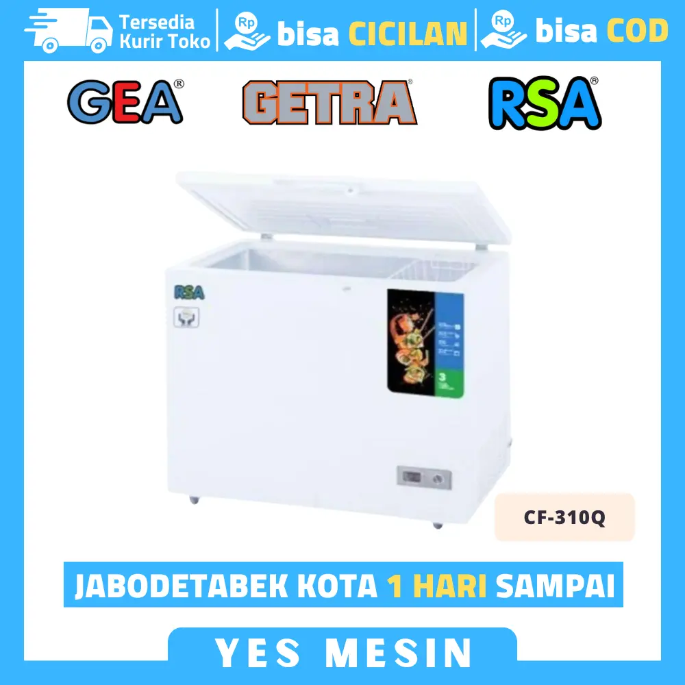 RSA CF 310 KULKAS BOX CHEST FREEZER 300 LITER ORIGINAL - Shop | Tokopedia