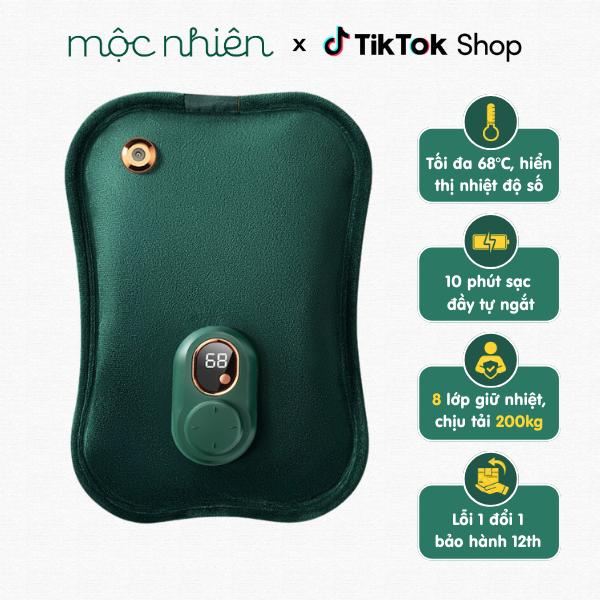 Túi chườm nóng giảm đau bụng kinh ĐIỆN TỬ (Túi sưởi ấm) Warm Together chất liệu nhung cao cấp giữ nhiệt lâu kèm sạc chống cháy nổ