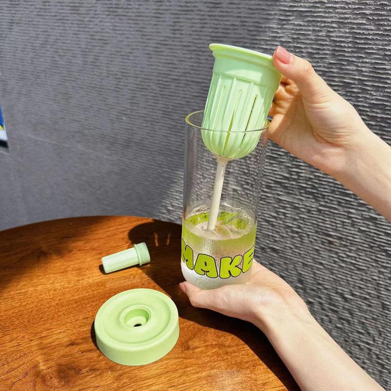 Product Introduction of New Tea Water Separation Glass Water Cup, Good-looking Scented Tea Cup, Lid Straw Large Capacity Portable Water Cup Bottle Drinkware Tumbler Mug 1