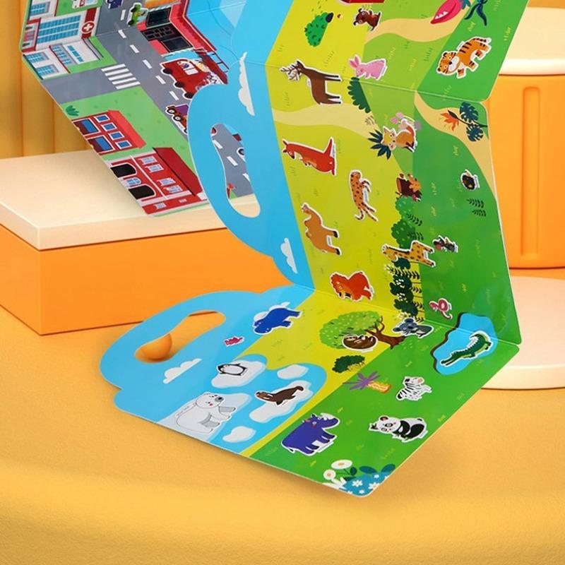 Product Introduction of Cartoon Pattern Cognitive Puzzle Toy, 30pcs/set Manual And Brain-hand-held Puzzle Toy, Enlightenment Sticker Book, Christmas Gift, Kids Toys, Gift for Her, Men's Gift 8