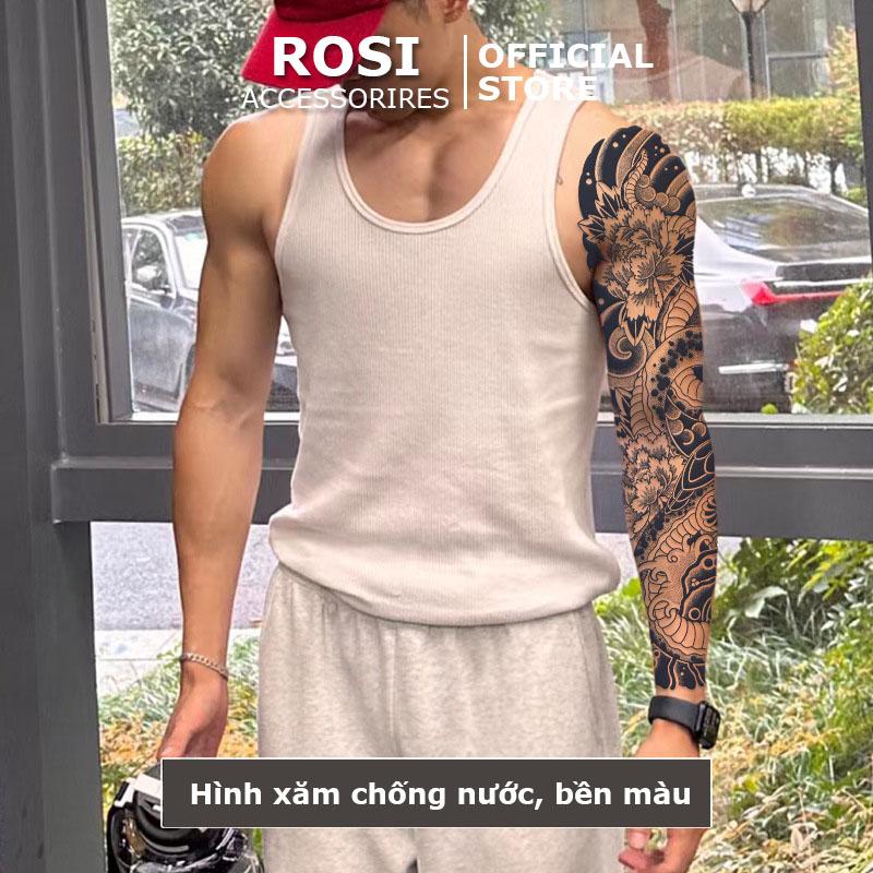  Hình xăm 15 ngày full tay QB-015 hình mãng xà miếng dán hình xăm giả tạm thời chống nước 