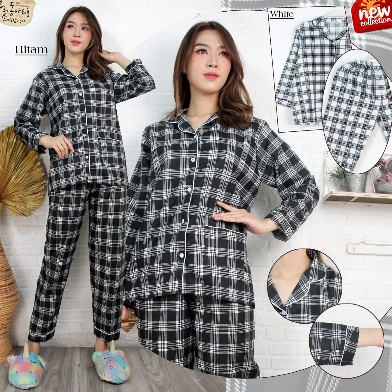Piyama Baju Tidur Wanita / Pajamas Cewek Dewasa Motif Kerlita
