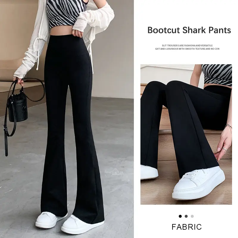 Flare Leggings Yoga Pants Women High Waist Wide Leg Pants Women Gym Sports Black