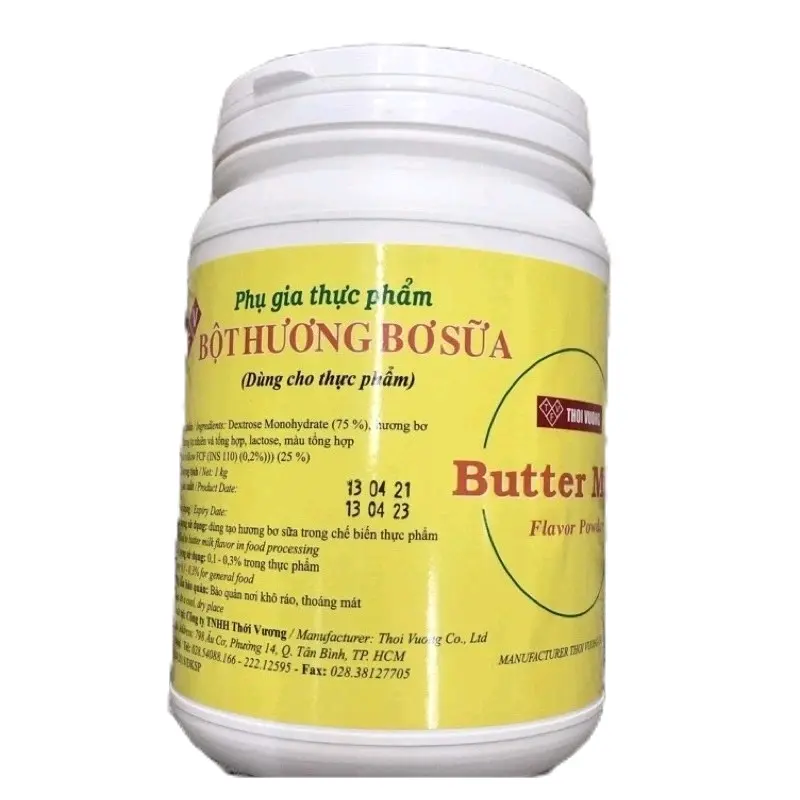 Bột hương bơ sữa hộp 1kg dùng làm bánh ngọt