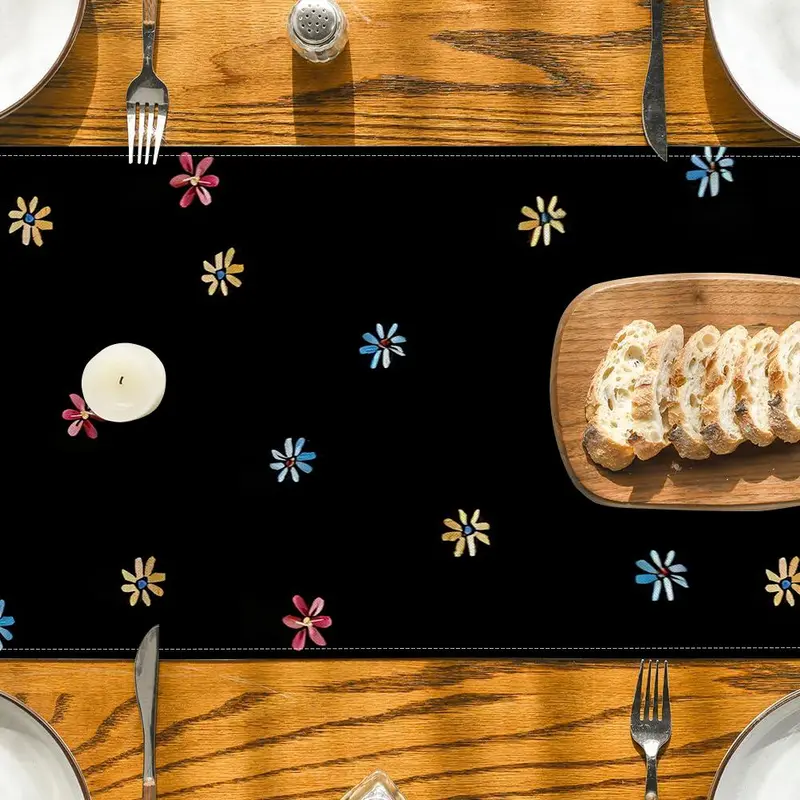 Easter Truck Pattern Table Runner, 1 Count Colorful Lovely Tablecloth, Table Decoration Supplies for Home Kitchen Dining Room Holiday Party 3