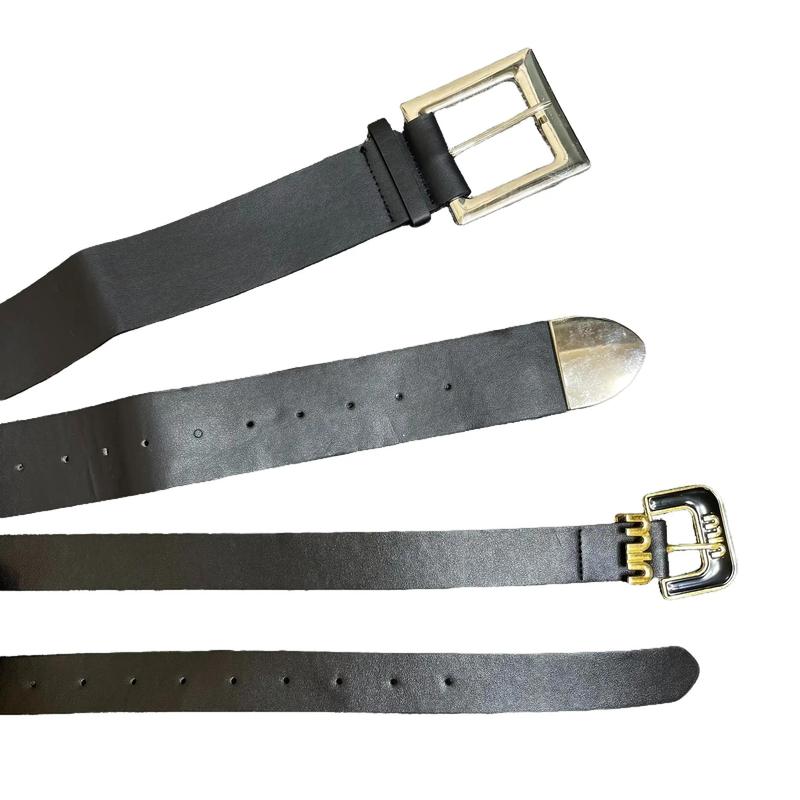 Thắt Lưng Nữ Da Mỏng Nhiều Kiểu Đục Lỗ Đen