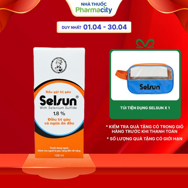 Dầu gội hỗ trợ điều trị gàu, hết ngứa da đầu Selsun 1.8% (100ml)