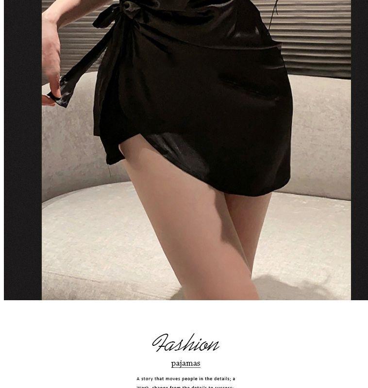 Product Introduction of Women's Nightdress Autumn Winter Sexy Sexy Pure Desire Backless Dress Slip Dress Lace-up Romantic Pajamas Home Wear 14