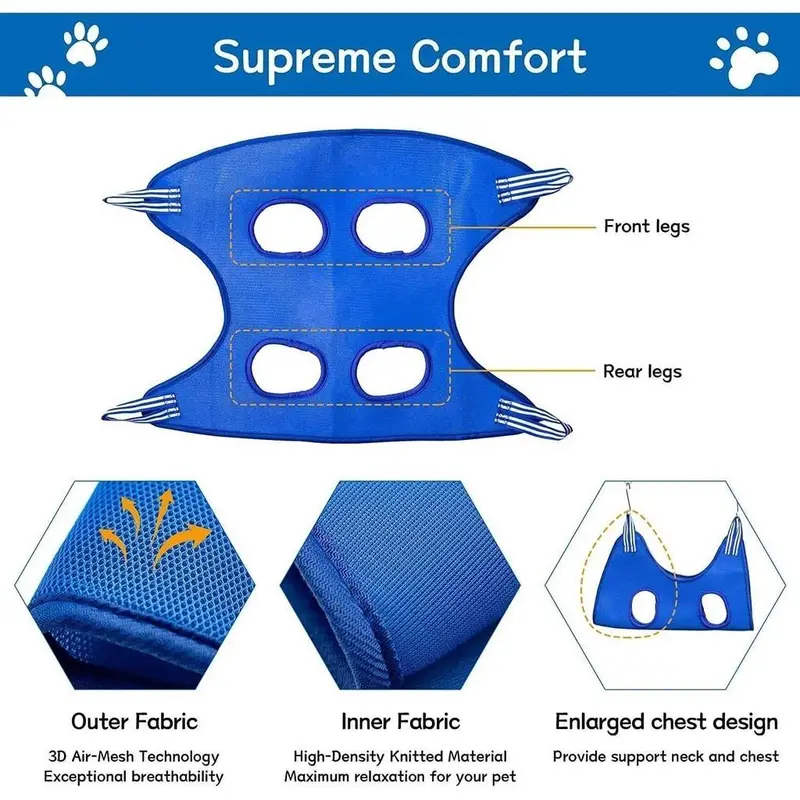 Perawatan Hewan Pet Grooming Hammock Size M Solusi Nyaman untuk Memandikan Anjing dan Kucing Anda 1