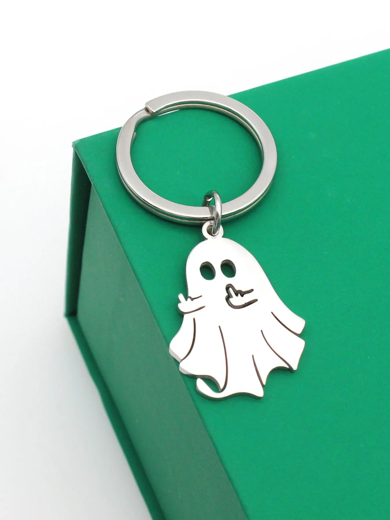 Ghost Design Keychain, Cute Cartoon Keychain for Car Key, Backpack & Bag Pendant, Festival Creative Gift Halloween Party