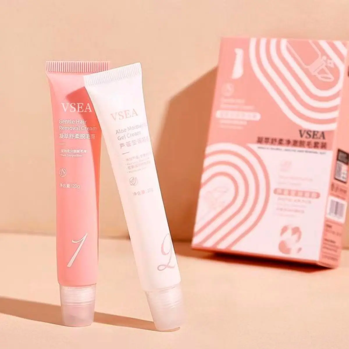 Vsea Lip Depilatory Cream to Remove Moustache Depilatory Device Gentle Skin-Friendly for Girls Repairing Cream