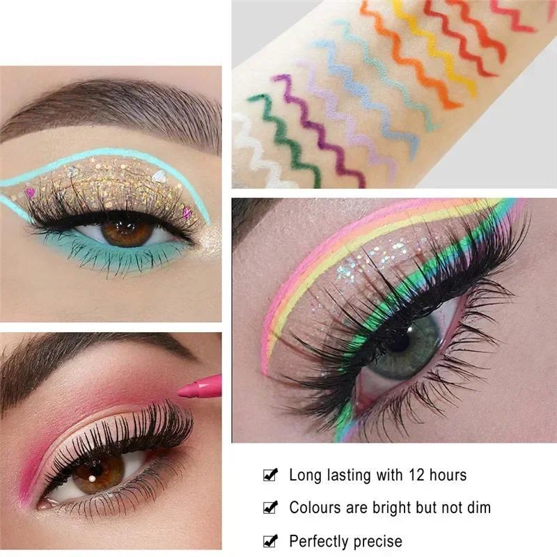 Product Introduction of Waterproof Pearlescent Matte Eyeliner Not Easy Pen Rotatable Eyeliner Long Lasting Eye Makeup Tools Korean Makeup Products Lipliner Eyeshadow 21